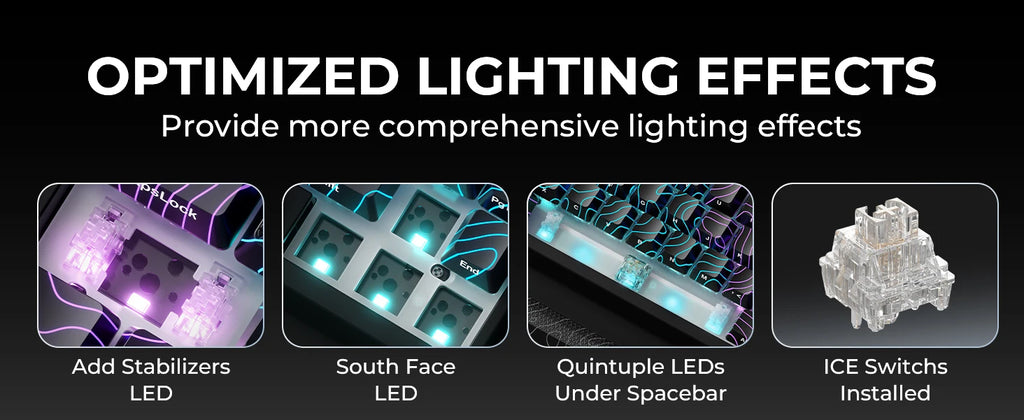 XVX M67 JadeStone Mechanical Keyboard – 65% Layout, IMD-Tech Keycaps, Hot-Swappable, Gasket Mount, Tri-Mode Wireless, Custom RGB