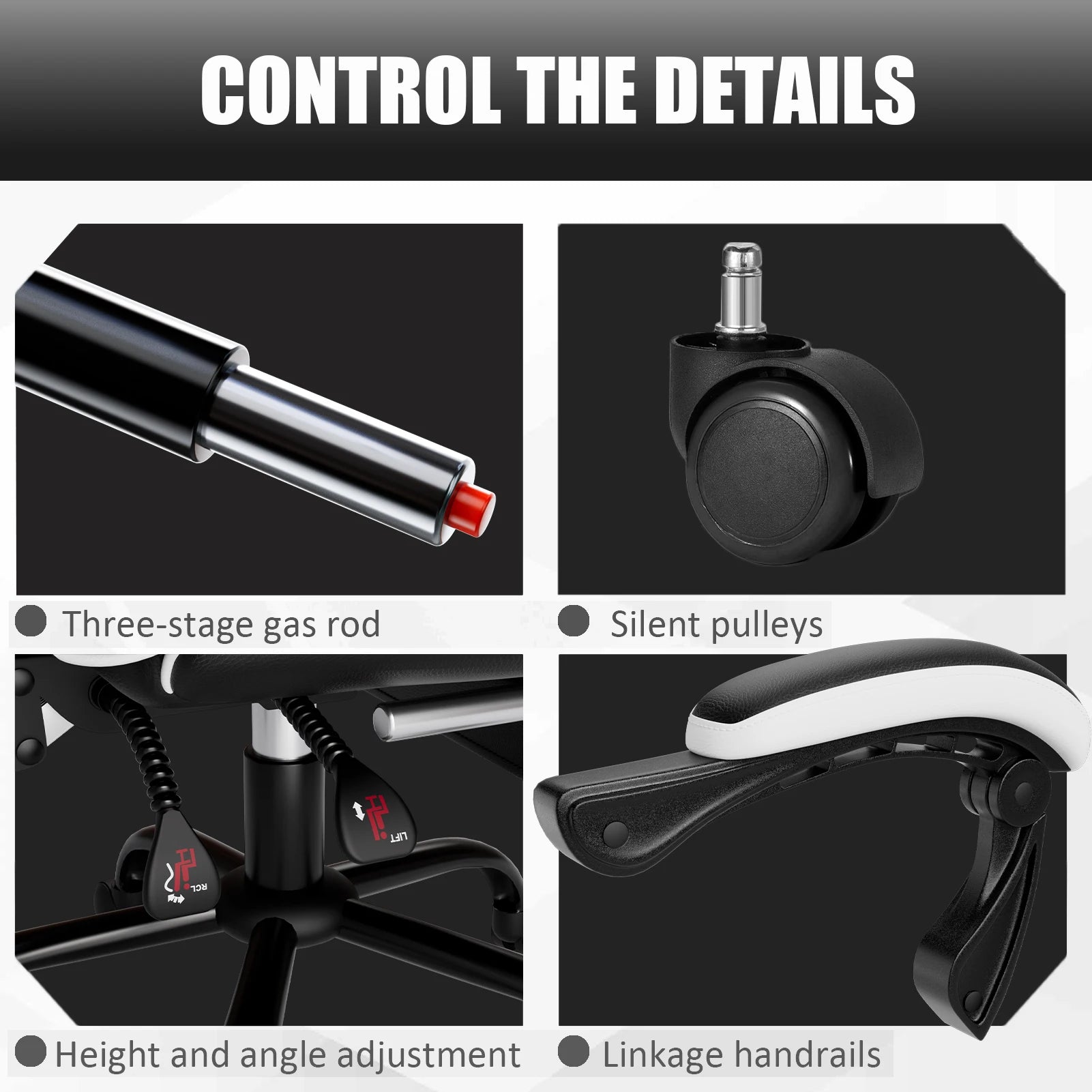 Ergonomic Gaming Chair with Footrest, Racing Style Video Game Chair for Adults, Reclining Gamer Chair Office Chair