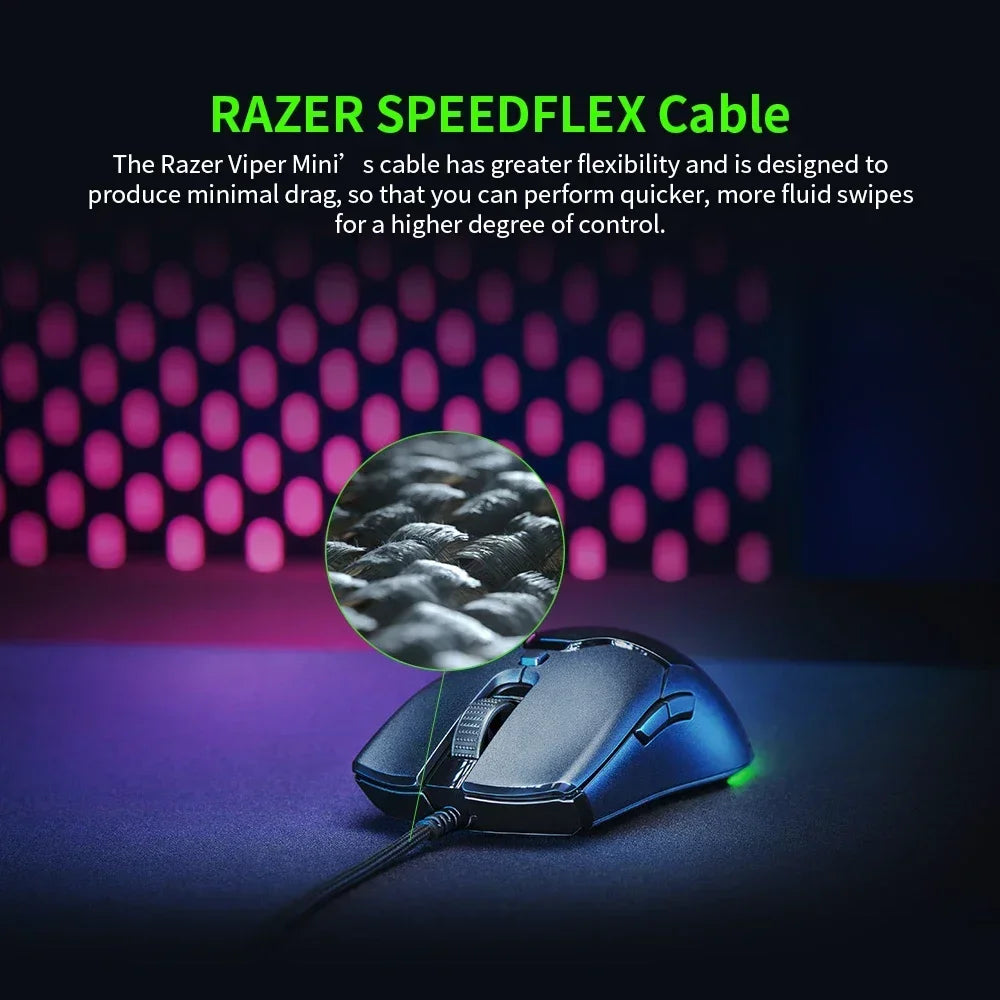 Razer Viper Mini Gaming Mouse - 8500DPI Optical Sensor, Chroma RGB, Lightweight Wired SPEEDFLEX Design