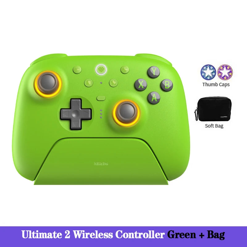 8BitDo Ultimate 2 Wireless Controller, Bluetooth/USB/2.4G Gamepad withTMR Joysticks、Charging Dock for PC,Windows 10,11, Android