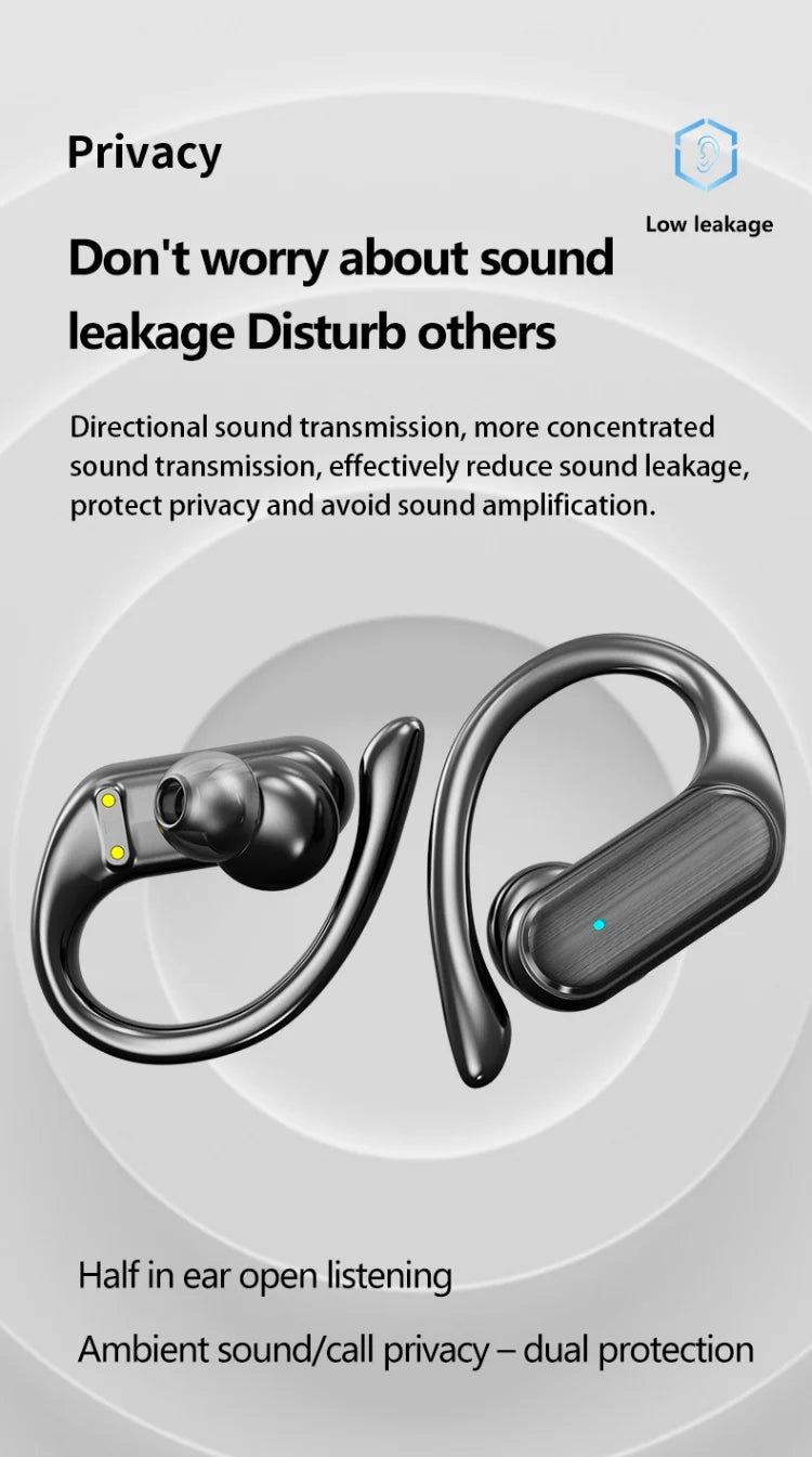 Original Sony A520 Wireless Business Ear-Hook Headphones | Hi-Fi Bass Noise-Cancelling Sport & Gaming Earbuds with Microphone