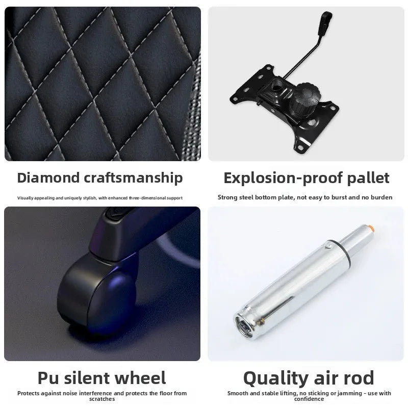 Gaming Chair - Adjustable 90-125°, Lift Mechanism, Footrest, Ergonomic Backrest for Home Office