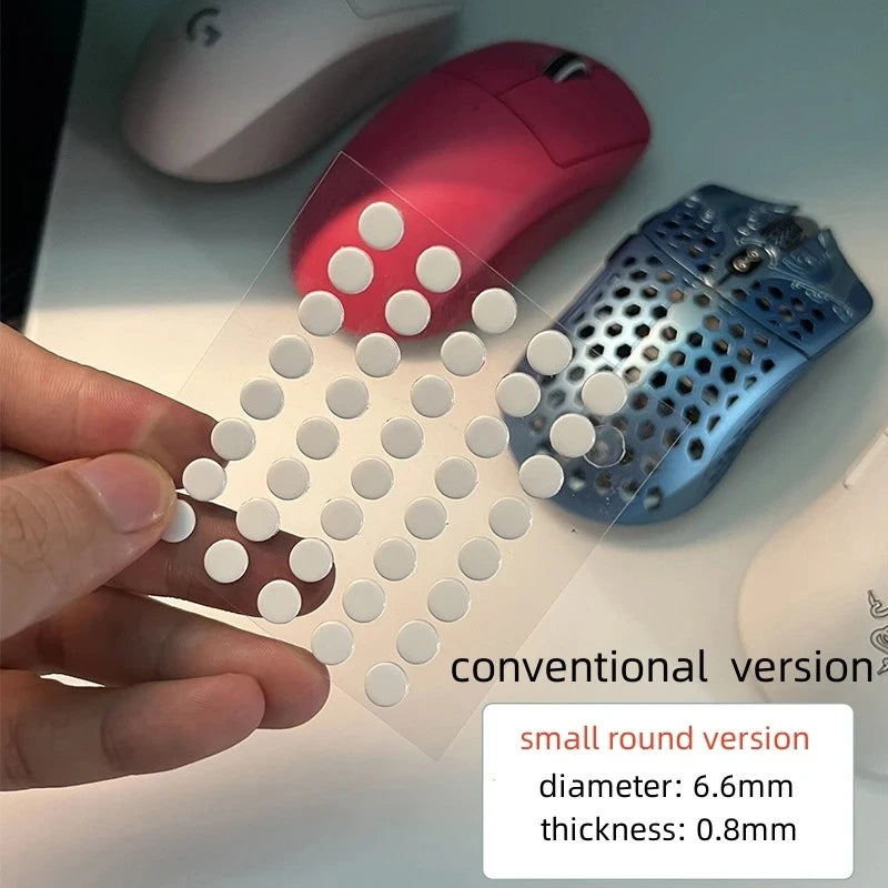 40Pcs 6.5mm diameter 0.8mm thickness Small Dots Universal Mouse Skates for Logitech Rubberized Mouse Foot Glide Feet Sticker