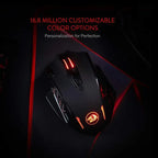 Redragon M913 Gaming Mouse – 16,000 DPI RGB Optical Gamer Mouse, Wired & 2.4GHz Wireless, 16 Programmable Buttons, Black/White