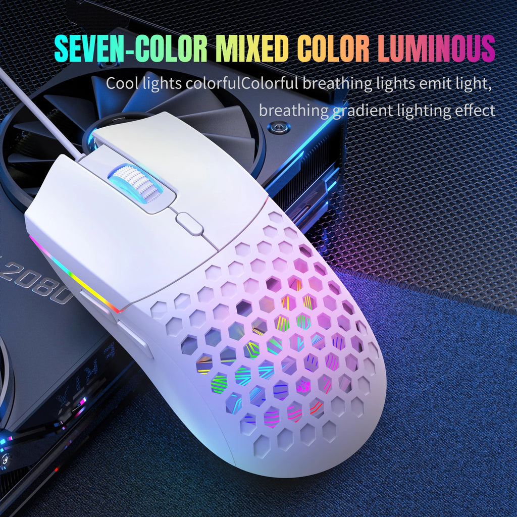 HXSJ S500 Optical Gaming Mouse – Lightweight Ergonomic Design, Wired USB, Plug & Play, for Laptop & Desktop PC