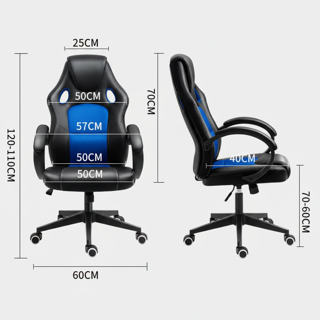 Product dimension diagram - measurements only