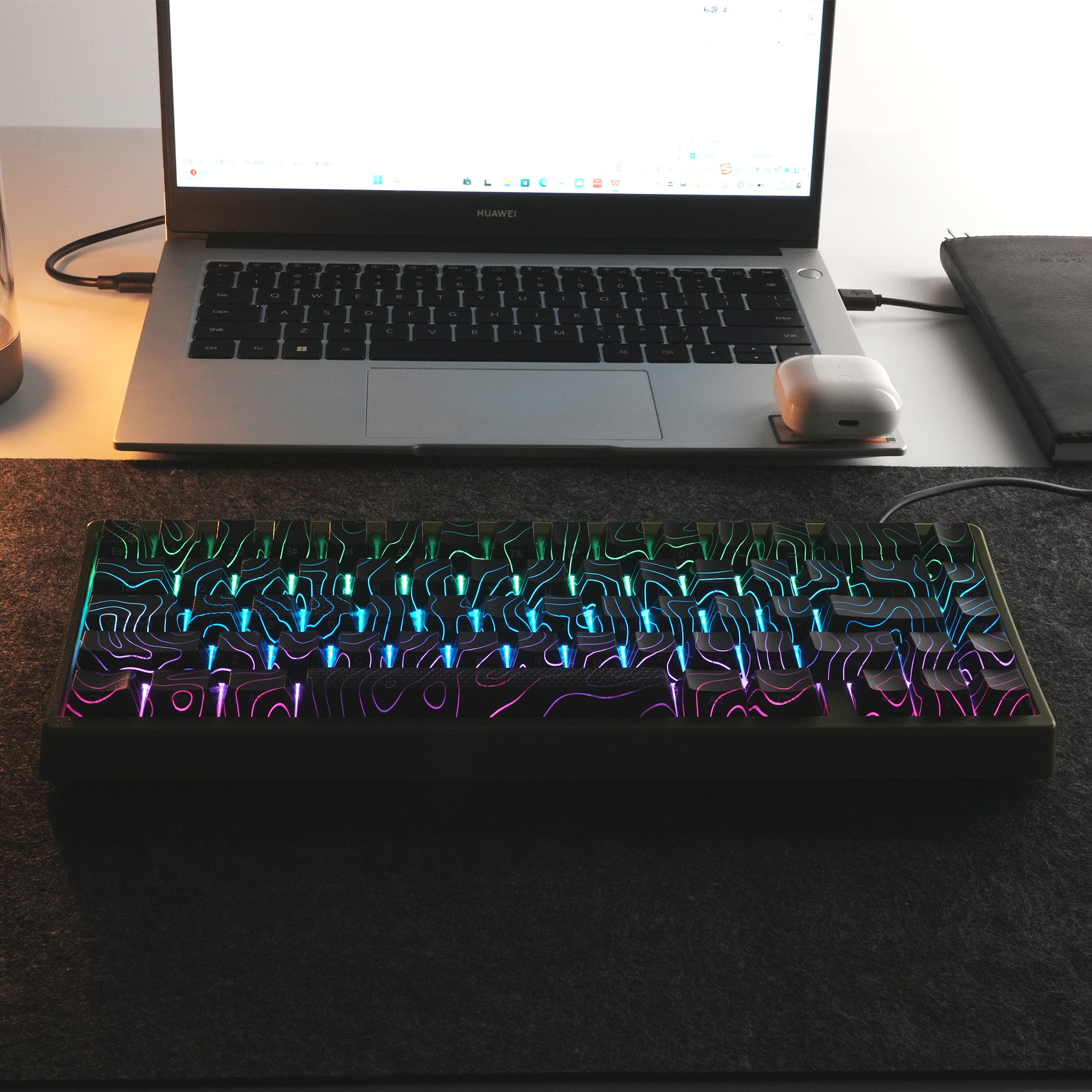 XVX Spider Web Keycaps – OEM Profile, Shine-Through IMD-Tech Keycap Set, 118 Keys, Black Backlight (Keycaps Only)