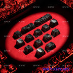 XVX Spider Web Keycaps – OEM Profile, Shine-Through IMD-Tech Keycap Set, 118 Keys, Black Backlight (Keycaps Only)