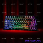 XVX Spider Web Keycaps – OEM Profile, Shine-Through IMD-Tech Keycap Set, 118 Keys, Black Backlight (Keycaps Only)